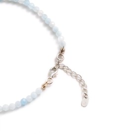 Bergerlin Genuine Natural Stone Pearl Bracelet with 925 Sterling Silver Pearl or Gold-Plated Pearl - Faceted with Clasp - with Certificate of Authenticity, 925 Silber - 15,5+3cm