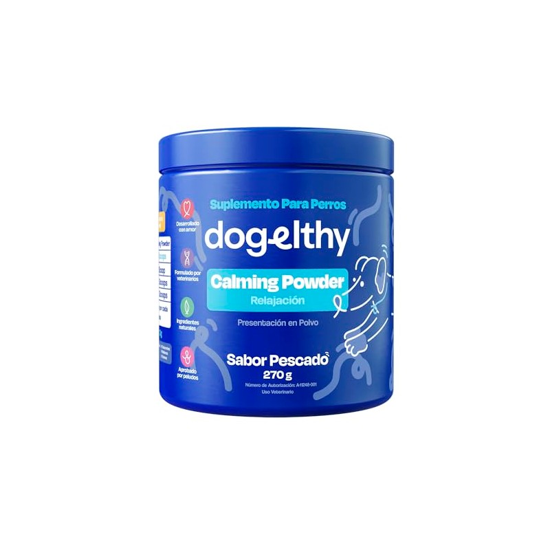 Dogelthy Calming Powder Suplemento Relajante Natural para Perros
