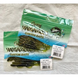Gary Yamamoto Custom Baits 2 x Gary Yamamoto 4.5" Lizard Fading Watermelon Large Black Flake 10 ct. NOS