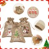 G2PLUS 24 PCS Advent Calandar Bags, 10x15cm Medium Christmas Burlap