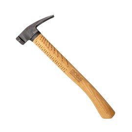 Boss Hammer 16 oz. Premium 4340 Steel Rip Claw Hammer - Tennessee Hickory Handle, Cerakote Finish, Smooth Face - Made in the USA - BH16STHI16S