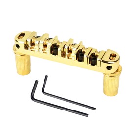 Banworks Electric Locking Roller Bridge Tune-O-Matic Roller Saddle Bridge 51.5mm (2-1/32") String Spacing for EPI Epiphone/Gibson LP Les Paul/SG/ES Style Guitars JT/GDQQ-02 Golden