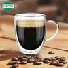 ADEPTNA Finest Large Pack of 2 Double Wall Glass Mugs