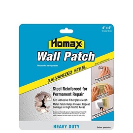 Homax 41072055048 Galvanized Steel Wall Patch, 4"x4", Heavy Duty Patch