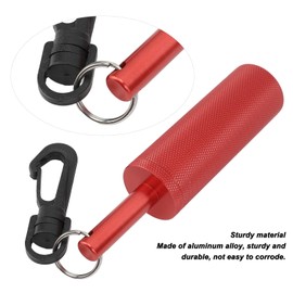 Aluminum Underwater Shaker with Steel Balls Anti Slip Texture Bell Diving Stick for Scuba Diving (Red)