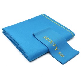 TROUFY 500/900 Billiard Cloth Pool Table Felt for 7' 8' 9' Pool Table Pre Cut Bed & Rails (TROUFY 900 Blue, 9ft)