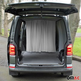 OMAC 63" x 71" Cab Divider Van Cabin Curtain Campervan Kit Grey