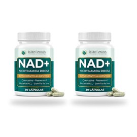 NAD+ Resveratrol Nicotinamida Ribosa 300mg Kit 2 Frascos