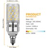 E12 LED Corn Bulbs 12W,3000K Warm White,1200LM,Small Edison Screw Bulbs,100W