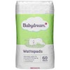 Babydream Cotton Pads, Pack of 60, Ultra Soft for Gentle Cleaning, 100% Cotton, Compostable
