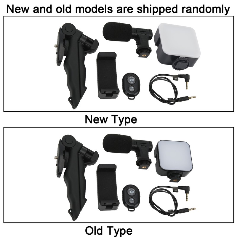 Smartphone Video Kit Tripod Mobile Phone Clip Fill Light Microphone