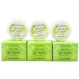 Di Palomo White Grape & Aloe Lip Balm – 3 Pack Moisturising Lip Treatment with Natural Oils Lip Tin for Dry, Cracked Lips Scented & Ideal for Gifting