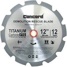 Concord Blades RCB1200T012HP 12" Teeth TCT Demolition Rescue Carbide Saw Blade