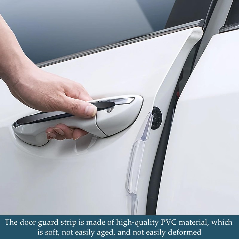 8Pcs Black Car Door Edge Protectors - Invisible Anti -