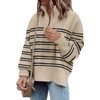 Womens Oversized Tunic Sweaters 1/4 Zipper Neck Knit Tops Casual