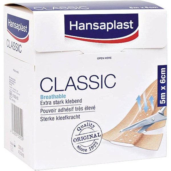 Hansaplast, Classic Pflaster, Haut (6cm x5m)