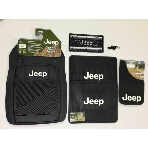Plasticolor/ChromaGraphics/IW Jeep Automotive 8 Pc Gift Set Floor Mats Mud