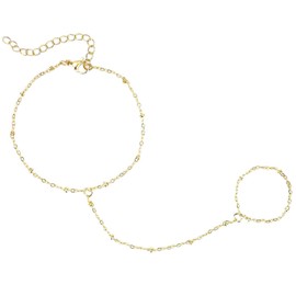 Hand Chain, Gold Adjustable Finger Ring Chain, Stylish Stainless Steel Hand Chains, Jewelry for Girls Women