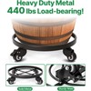 AMAGABELI GARDEN & HOME 12" Metal Plant Caddy Heavy Duty