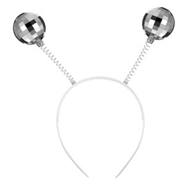 YUXIANLB Alien Headband for Adults Women, Glitter Disco Balls Costume Accessories Alien Antenna Headband for Space Theme Party Costume Outfit