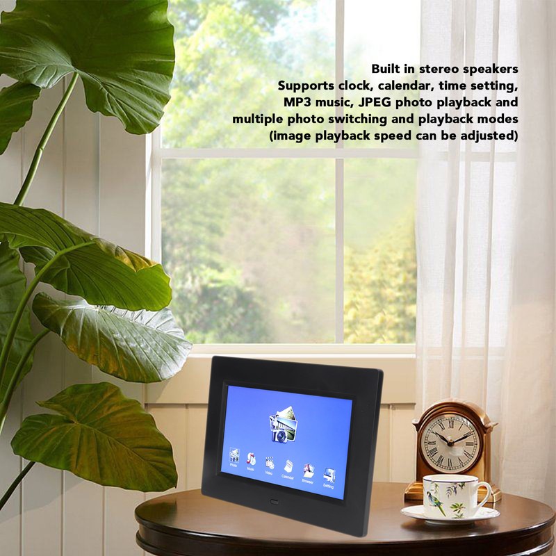 7 Inch Digital Picture Frame HD 800x480 Multifunction Electronic Photo