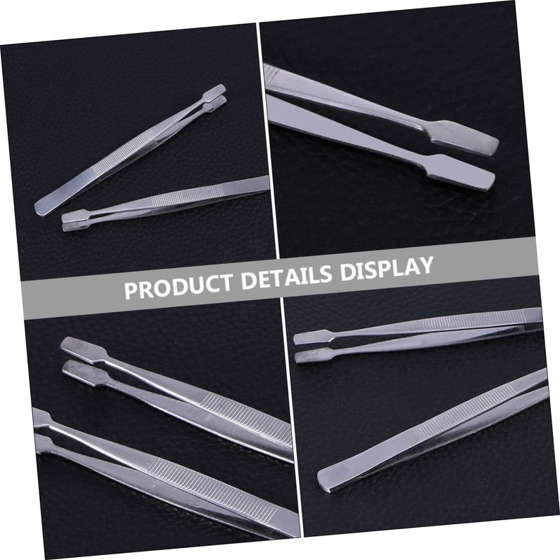 SAFIGLE Stainless Steel Stamp Nipper and Tweezer Set for Eyelash