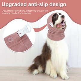 Nanaki Dog Calming Hoodie Anxiety Relieve,Dog Head Muffs Noise Protection Fireworks 4th Of July Grooming Blow Drying Sleeping,Ear Cover Wrap For Hematoma Bath Long Ear Hair Snood For Eating Drinking