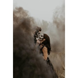 NICO Europe Smoke Grenades Smoke Body 50 Seconds on Both Sides in Red, Blue, Yellow, Green, Orange, Purple, Grey, White with Pendant (Grey)