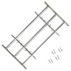 'vidaXL Adjustable Security Grille for Windows with 2 Crossbars -