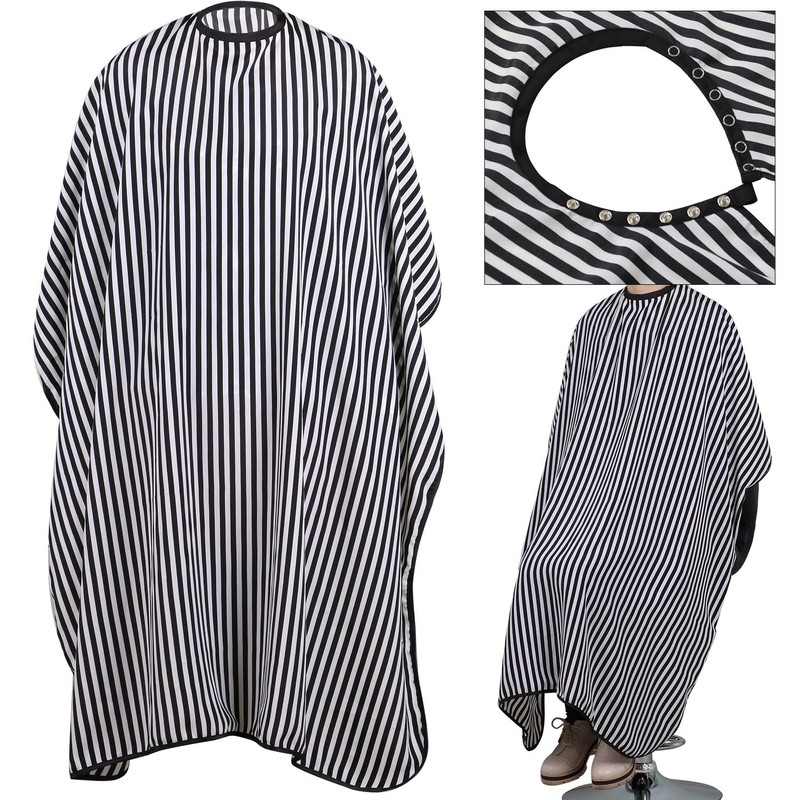 TRIXES Full Length Black White Monochrome Hairdressers Gown - Adjustable