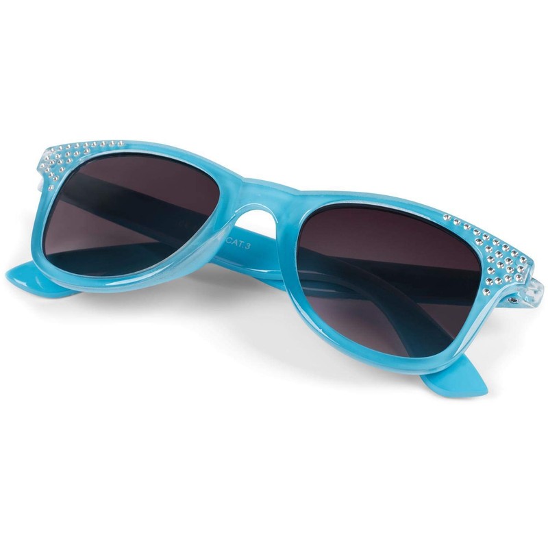 styleBREAKER 09020087 Girls' Nerd Sunglasses with Rhinestones, Plastic Frame and
