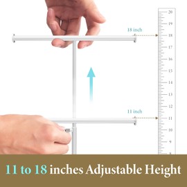 Josmimic Jewelry Holder Organizer Necklace Display: Metal Aesthetic Room Decor Tree Stand for Bracelet Hanger and Earrings Storage