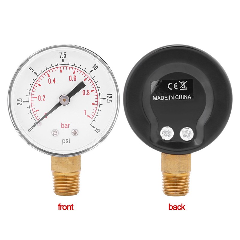 Mini manómetro de baja presión, manómetro BSPT para combustible, aire,