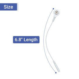 4 Pcs Electrode Lead Wire Adapters, Convert 2mm Pin to 3.5mm Snap - Compatible with TENS EMS Units (4)