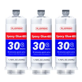 PLJOFRSHI 2 Part Epoxy Glue Clear，1.76oz Syringe，Multipurpose epoxy Resin Adhesive for Plastic, Metal, Ceramics, Wood，Fishing rods, Golf Club，Fiberglass Surface Repair（3）