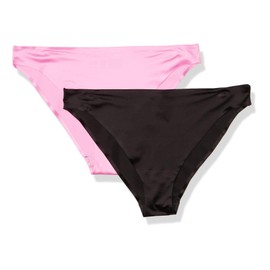 Smart & Sexy Women's No-Show Seamless Panty 2-Packs, BLACK HUE/LIGHT VIOLET V2, XX-Large