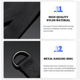 Favuit Fitness Hanging Straps, Cable Pulley Straps Weight Pulley System Gym Equipment for Workout Attachment DIY Home Gym Camping Accessories