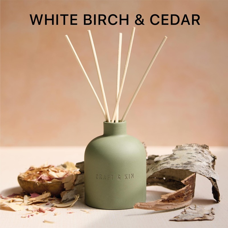 Craft & Kin Reed Diffuser Set - White Birch &