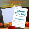 WENFLY Hey Bruh You In Birthday Party Invitations, Minimalist Blue-Style