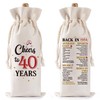 Funny Birthday Wine Bag Gift - Cheers to 40 Years