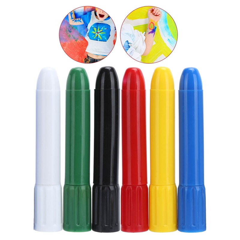 6pcs / box Face Painting Twistable Crayons Washable Face Painting