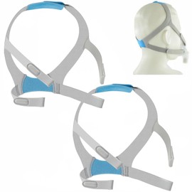 2 Packs Replacement Headgear Straps Compatible with Airfit F30, Premium Soft Comfort Elastic Material Great Value Adjustable Fit Magic Tape Design for a Better Seal, Medium Size