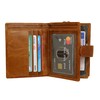 STARHIDE Ladies RFID Blocking Genuine Leather Clutch Wallet with Side