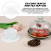 8Pcs Silicone Tea Cups and Saucer Cupcake Liners Chocolate Silicone