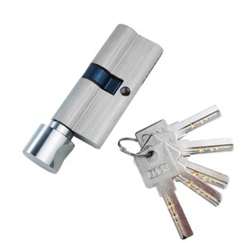 Qrity Thumb Turn Euro Cylinder Lock 37.5/37.5 (75mm), Euro Door Barrel Lock with 5 Keys, Anti-Bump, Anti-Drill, Anti-Pick Door Lock with Keys, for Wood Door, UPVC Door, Composite Door