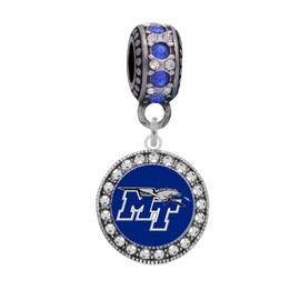 Middle Tennessee State University Crystal Charm