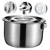 Ciieeo Stainless Steel Oil Basin with Lid Kitchen Multi Use