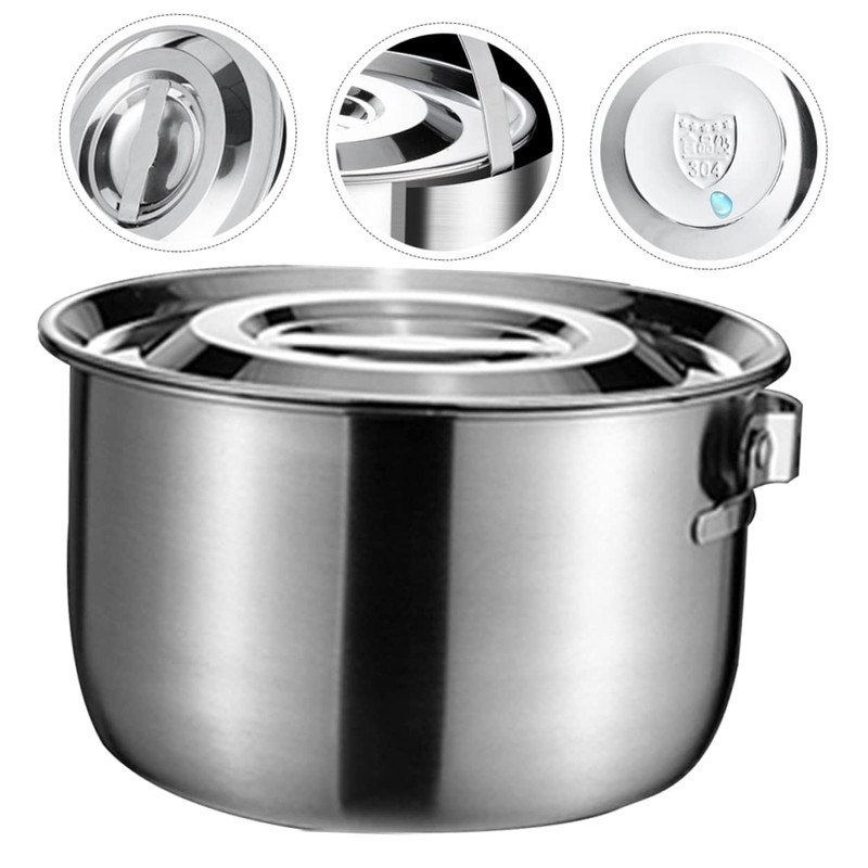 Ciieeo Stainless Steel Oil Basin with Lid Kitchen Multi Use