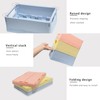 Plastic Storage Crate Folding Desk Organizer Basket Set of 4,