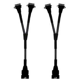 JXOFROAD 2Way Extension Cable Wire Cord Splitter Connector for 5050SMD LED Light Multi-Color Motorcycle Strip Light Kits(1Male to 2 Female)